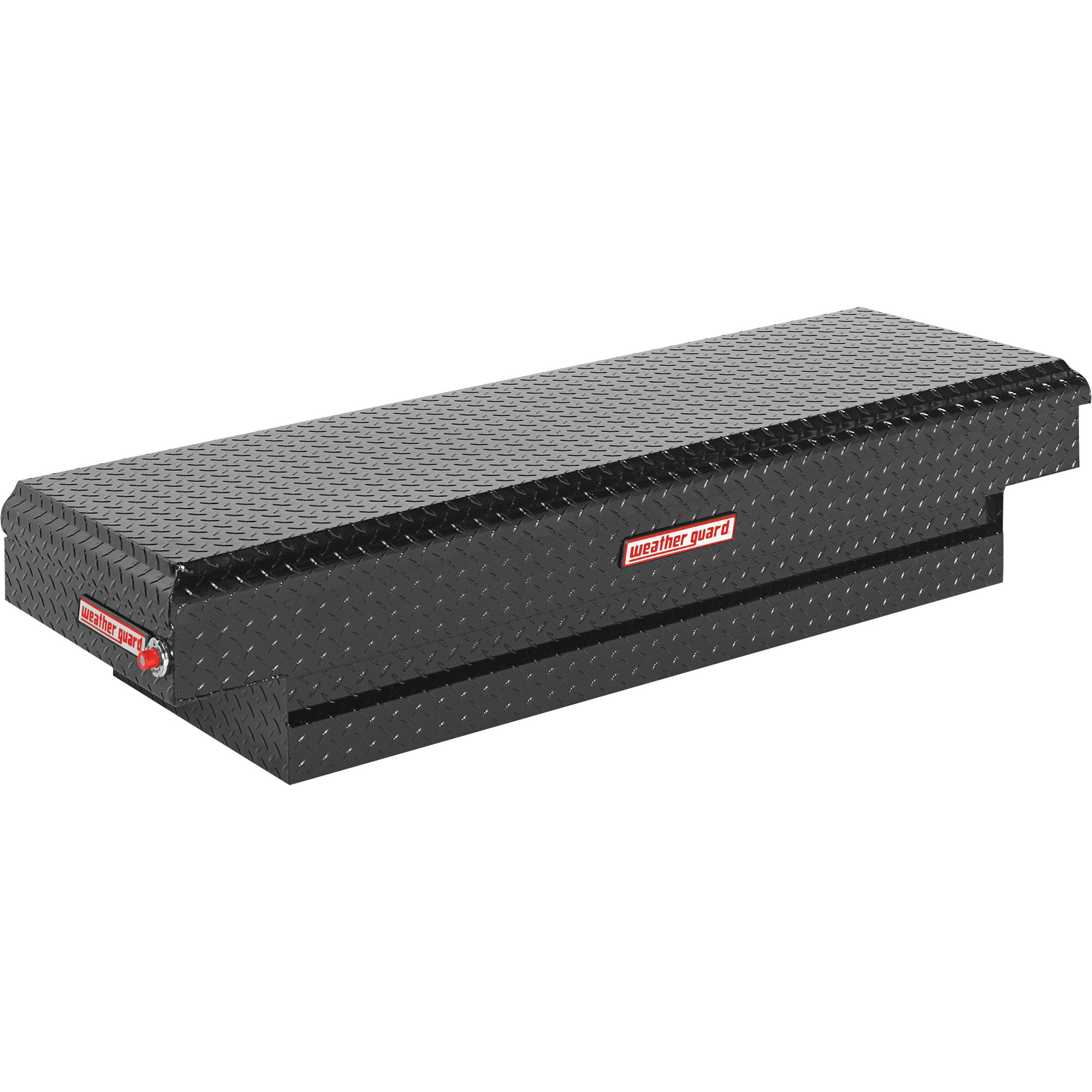 Weather Guard Full-Size Step Side Saddle Truck Tool Box — Aluminum, Black, Rotary Latch, 62in. x 20.25in. x 13.25in., Model# 154-5-01